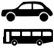 En coche y Autobus